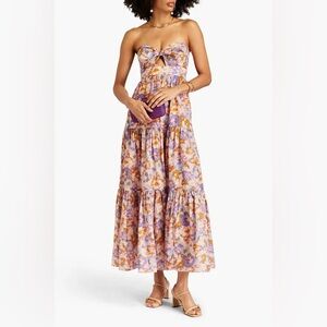 Zimmermann Floral Maxi Dress - Purple and Orange